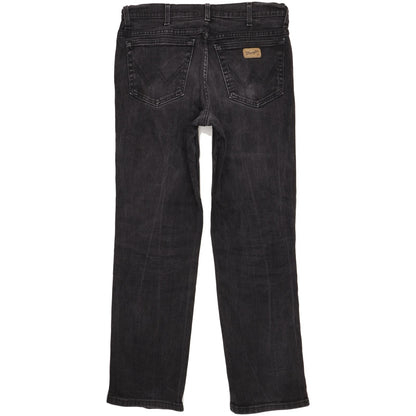 Wrangler Texas Men Black Straight Regular Stretch Jeans W34 L31