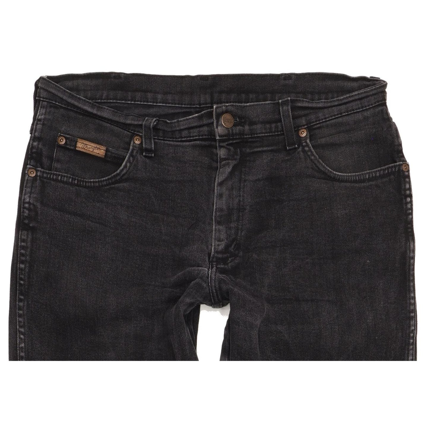 Wrangler Texas Men Black Straight Regular Stretch Jeans W34 L31