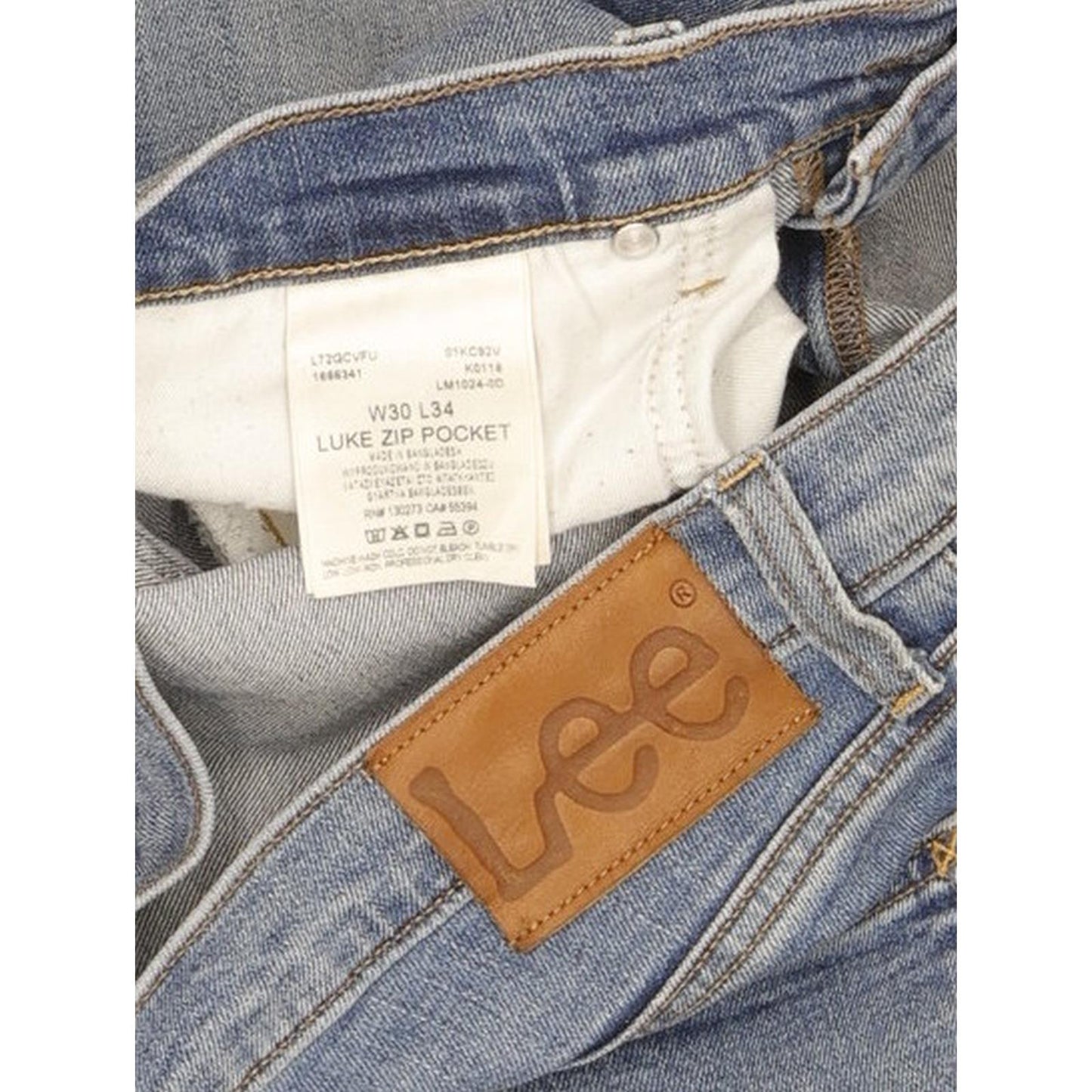 Lee Luke Men Blue Skinny Slim Stretch Jeans W30 L34