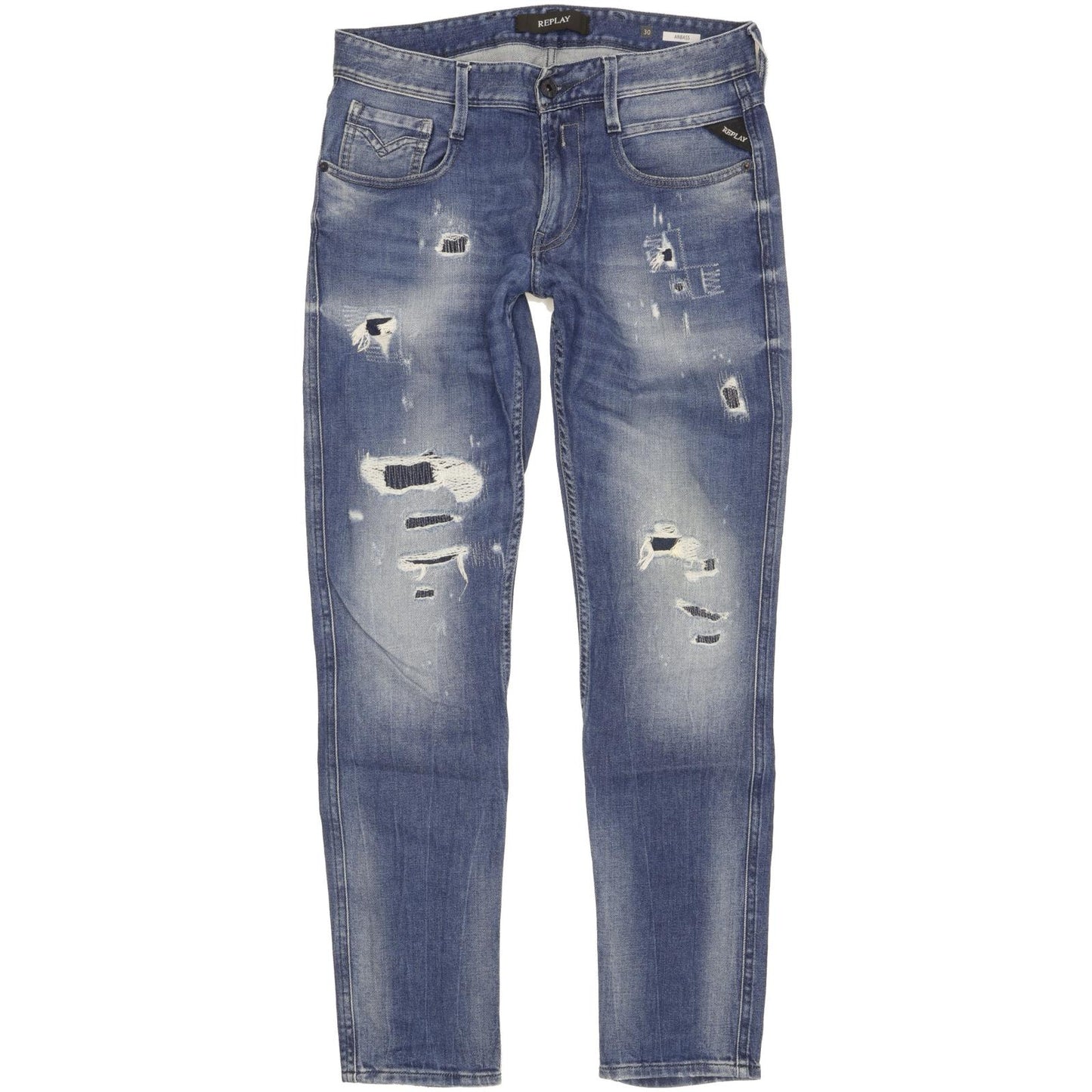 Replay Anbass Men Blue Skinny Slim Stretch Jeans W30 L31