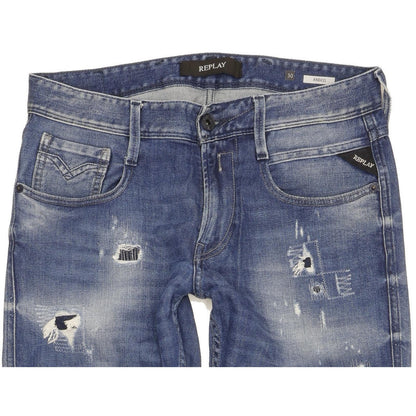 Replay Anbass Men Blue Skinny Slim Stretch Jeans W30 L31