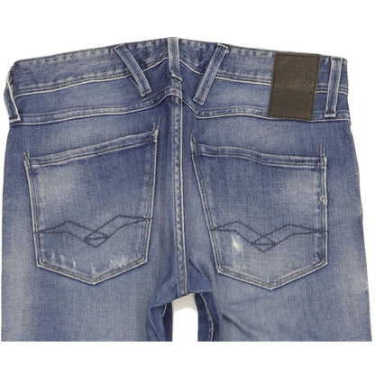 Replay Anbass Men Blue Skinny Slim Stretch Jeans W30 L31
