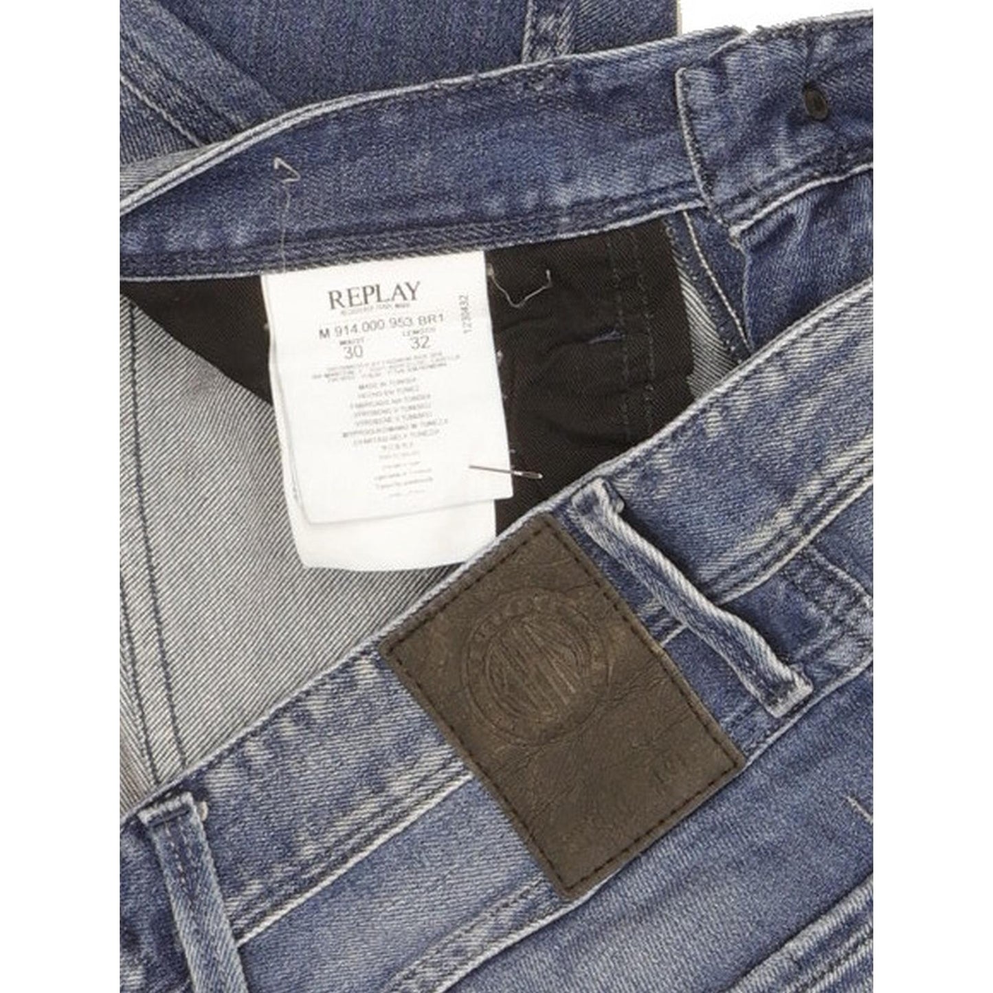 Replay Anbass Men Blue Skinny Slim Stretch Jeans W30 L31