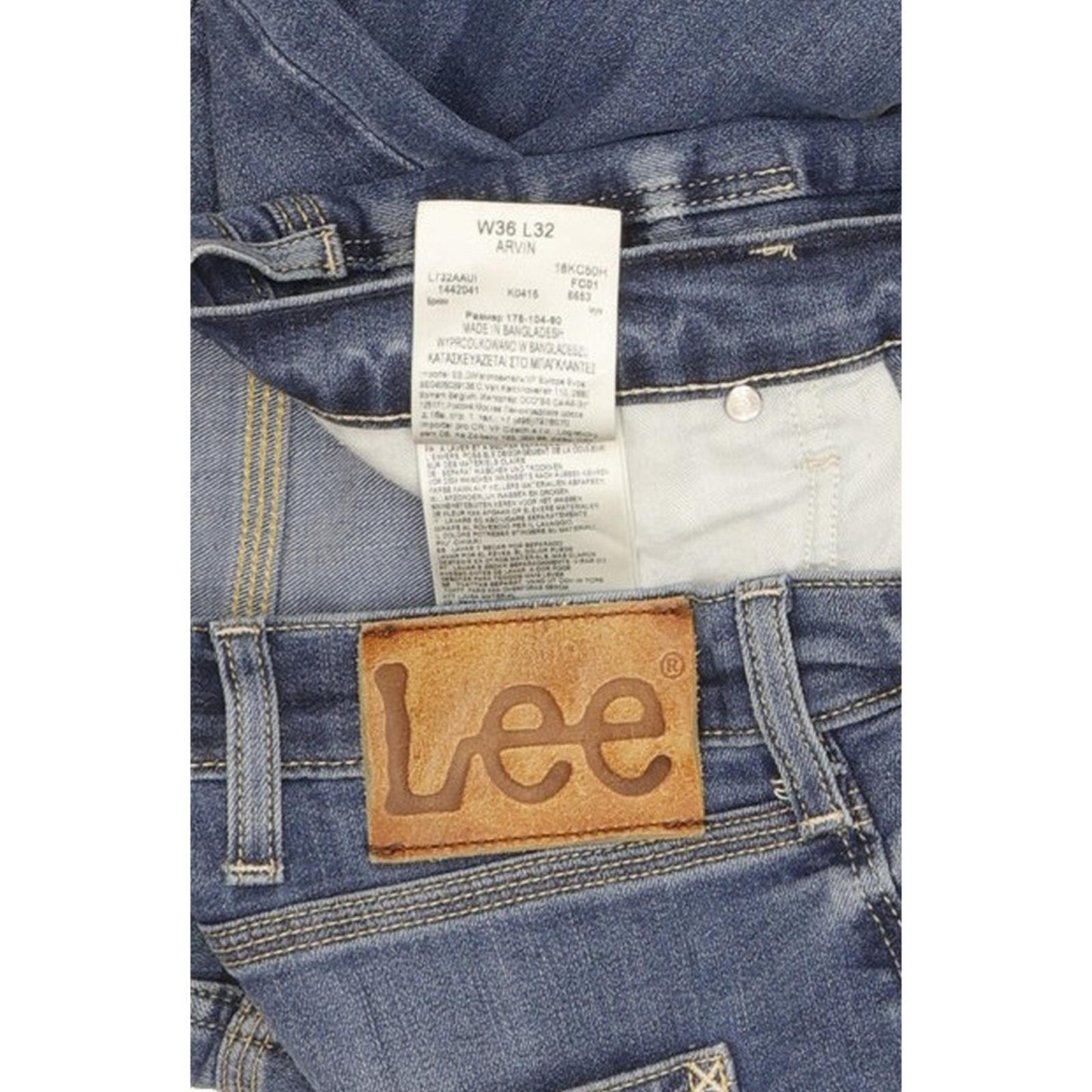 Lee Arvin Men Blue Tapered Slim Stretch Jeans W36 L31