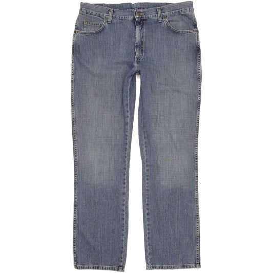 Wrangler Durable Quality Men Blue Straight Regular Jeans W38 L34