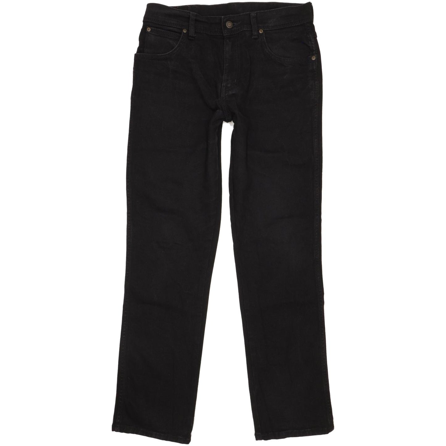 Wrangler Durable Quality Men Black Straight Regular Stretch Jeans W33 L32
