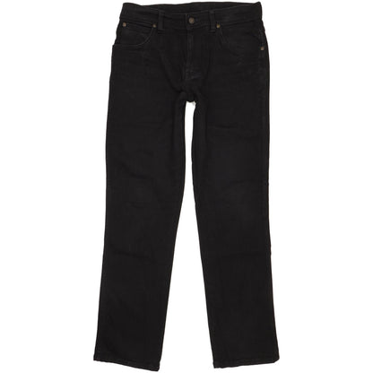 Wrangler Durable Quality Men Black Straight Regular Stretch Jeans W33 L32