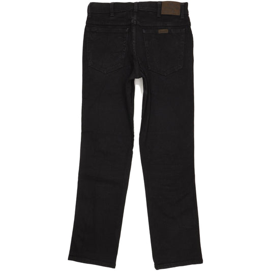 Wrangler Durable Quality Men Black Straight Regular Stretch Jeans W33 L32