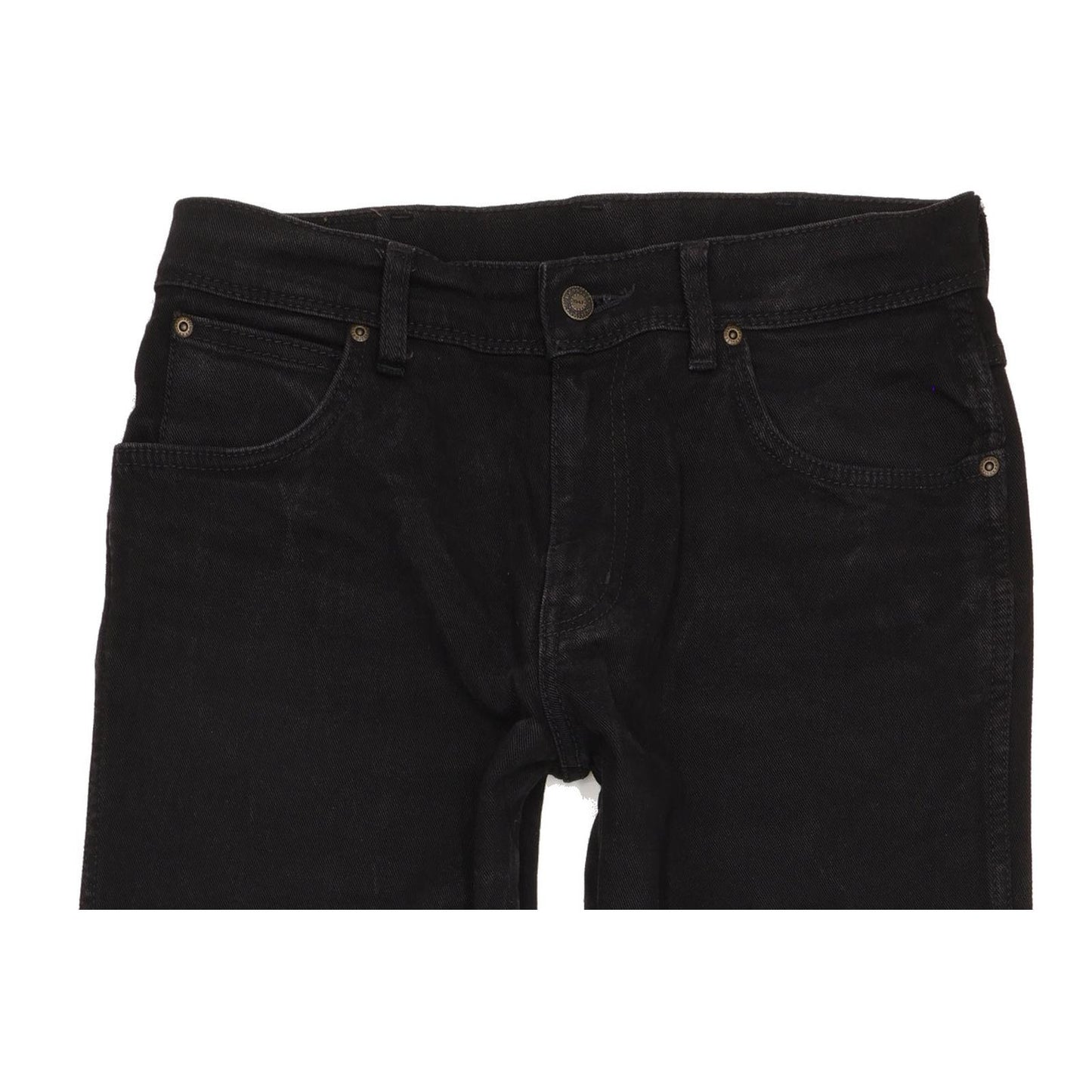 Wrangler Durable Quality Men Black Straight Regular Stretch Jeans W33 L32