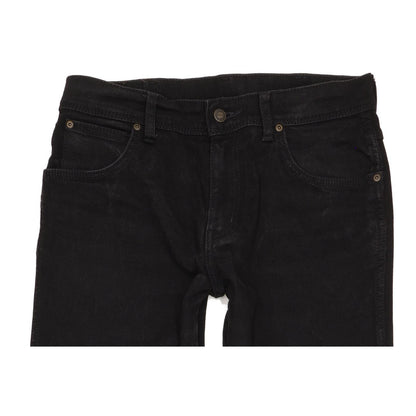 Wrangler Durable Quality Men Black Straight Regular Stretch Jeans W33 L32