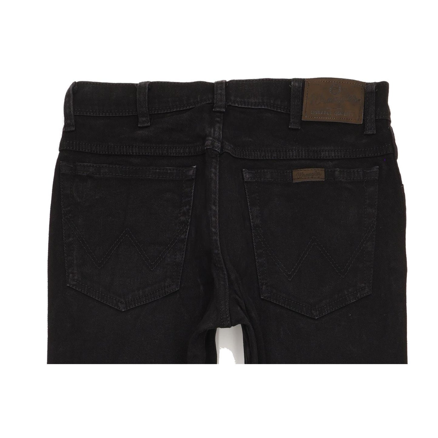Wrangler Durable Quality Men Black Straight Regular Stretch Jeans W33 L32