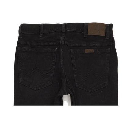 Wrangler Durable Quality Men Black Straight Regular Stretch Jeans W33 L32