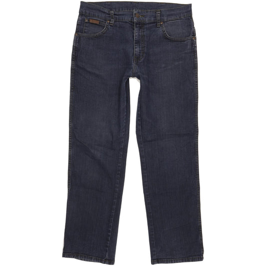 Wrangler Texas Men Blue Straight Regular Stretch Jeans W33 L30