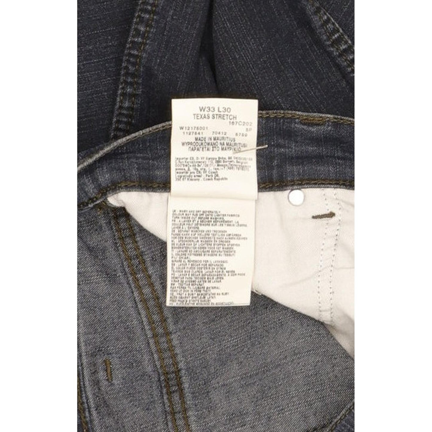 Wrangler Texas Men Blue Straight Regular Stretch Jeans W33 L30