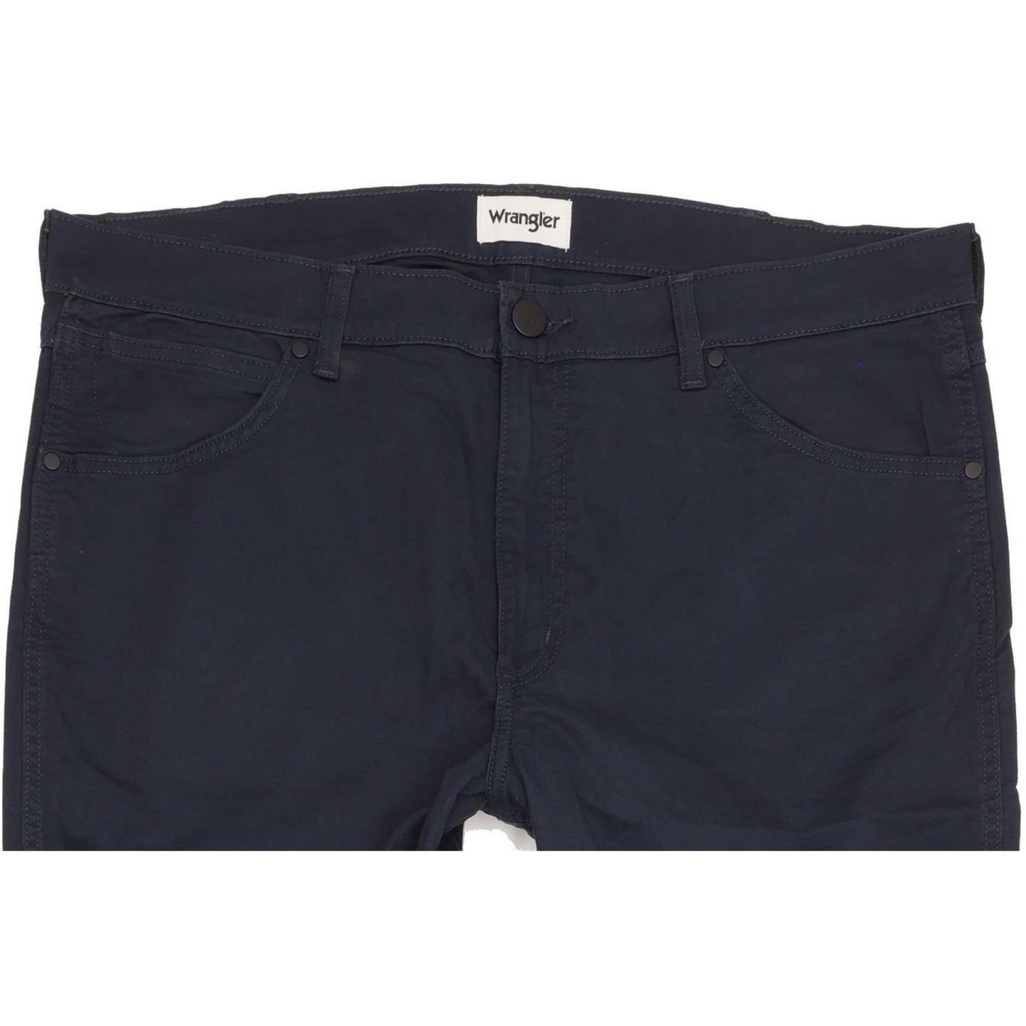 Wrangler Greensboro Men Navy Straight Regular Stretch Jeans W38 L31