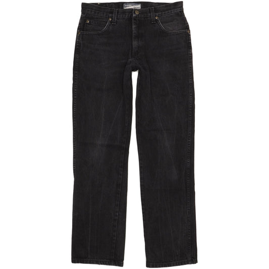 Wrangler Men Black Straight Regular Jeans W33 L33