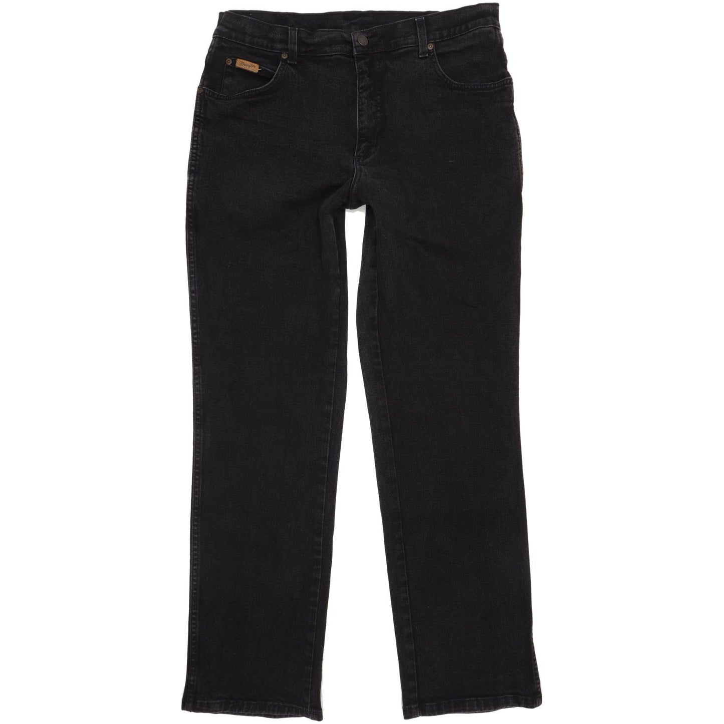 Wrangler Texas Men Black Straight Regular Stretch Jeans W36 L33