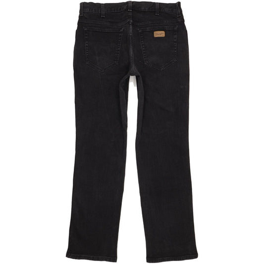 Wrangler Texas Men Black Straight Regular Stretch Jeans W36 L33