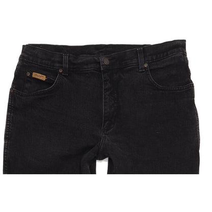 Wrangler Texas Men Black Straight Regular Stretch Jeans W36 L33