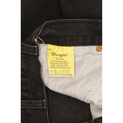 Wrangler Texas Men Black Straight Regular Stretch Jeans W36 L33