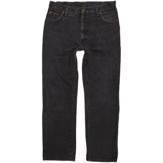 Wrangler Men Black Straight Regular Stretch Jeans W34 L30