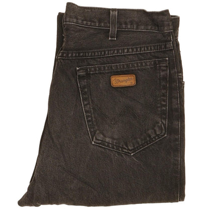 Wrangler Men Black Straight Regular Stretch Jeans W34 L30