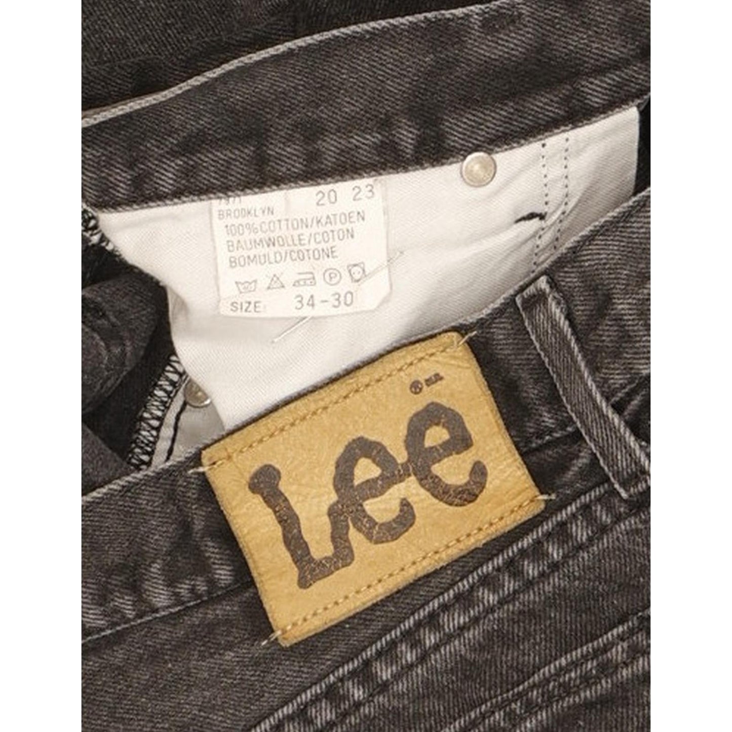 Lee Brooklyn Men Charcoal Straight Regular Jeans W34 L30