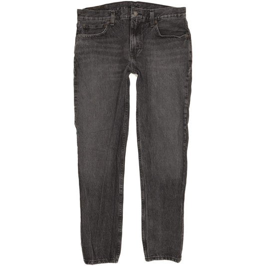 Levi's 502 Men Black Tapered Regular Stretch Jeans W32 L30