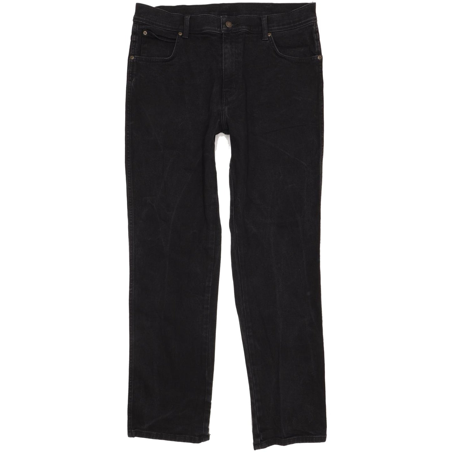 Wrangler Men Black Straight Regular Stretch Jeans W36 L32