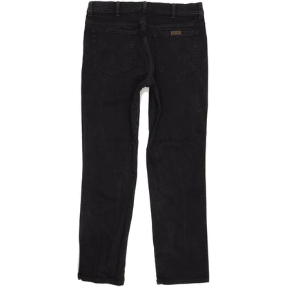 Wrangler Men Black Straight Regular Stretch Jeans W36 L32