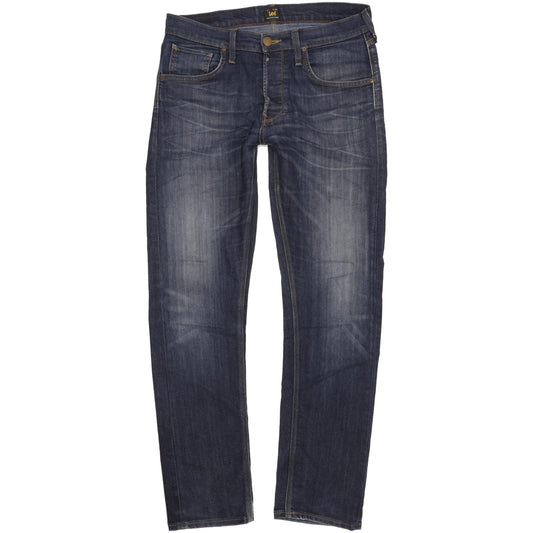 Lee Men Blue Straight Regular Stretch Jeans W32 L32