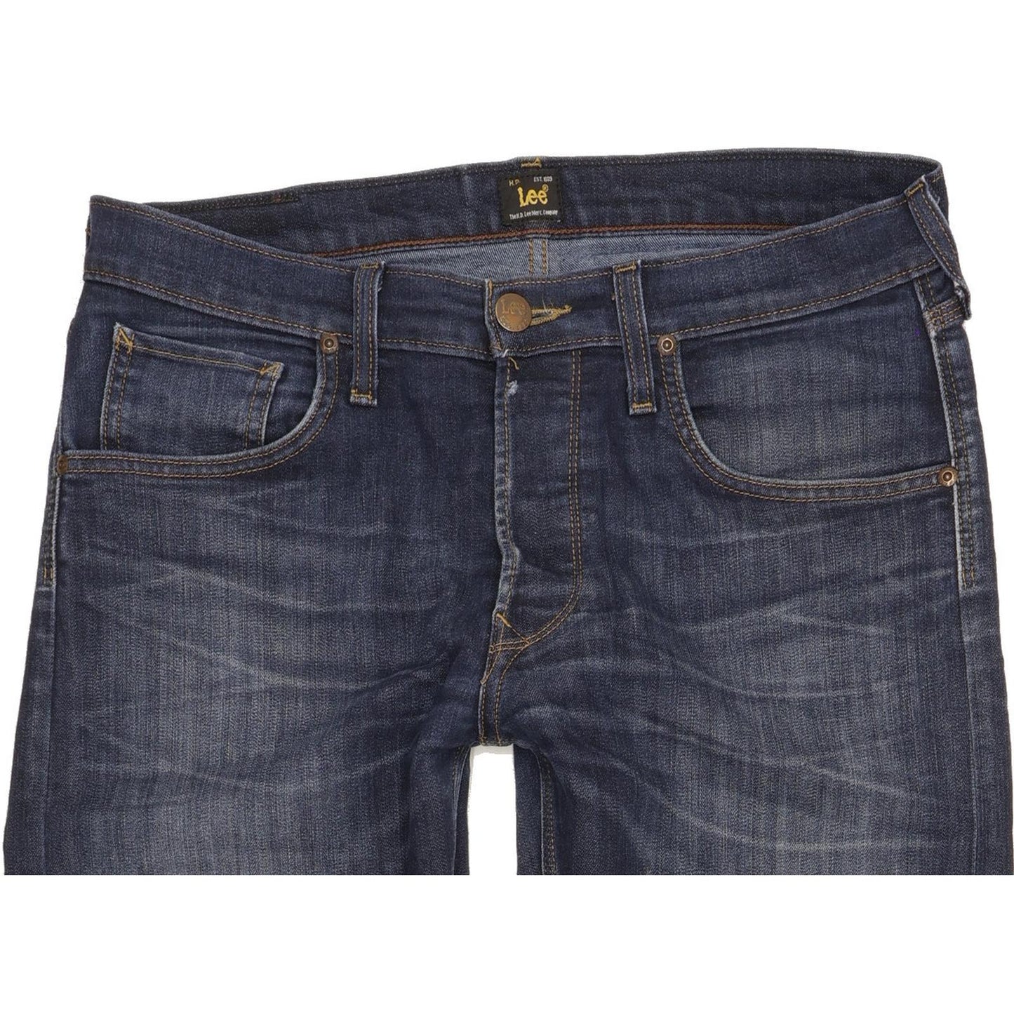 Lee Men Blue Straight Regular Stretch Jeans W32 L32
