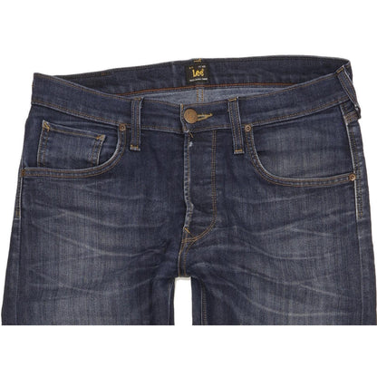 Lee Men Blue Straight Regular Stretch Jeans W32 L32