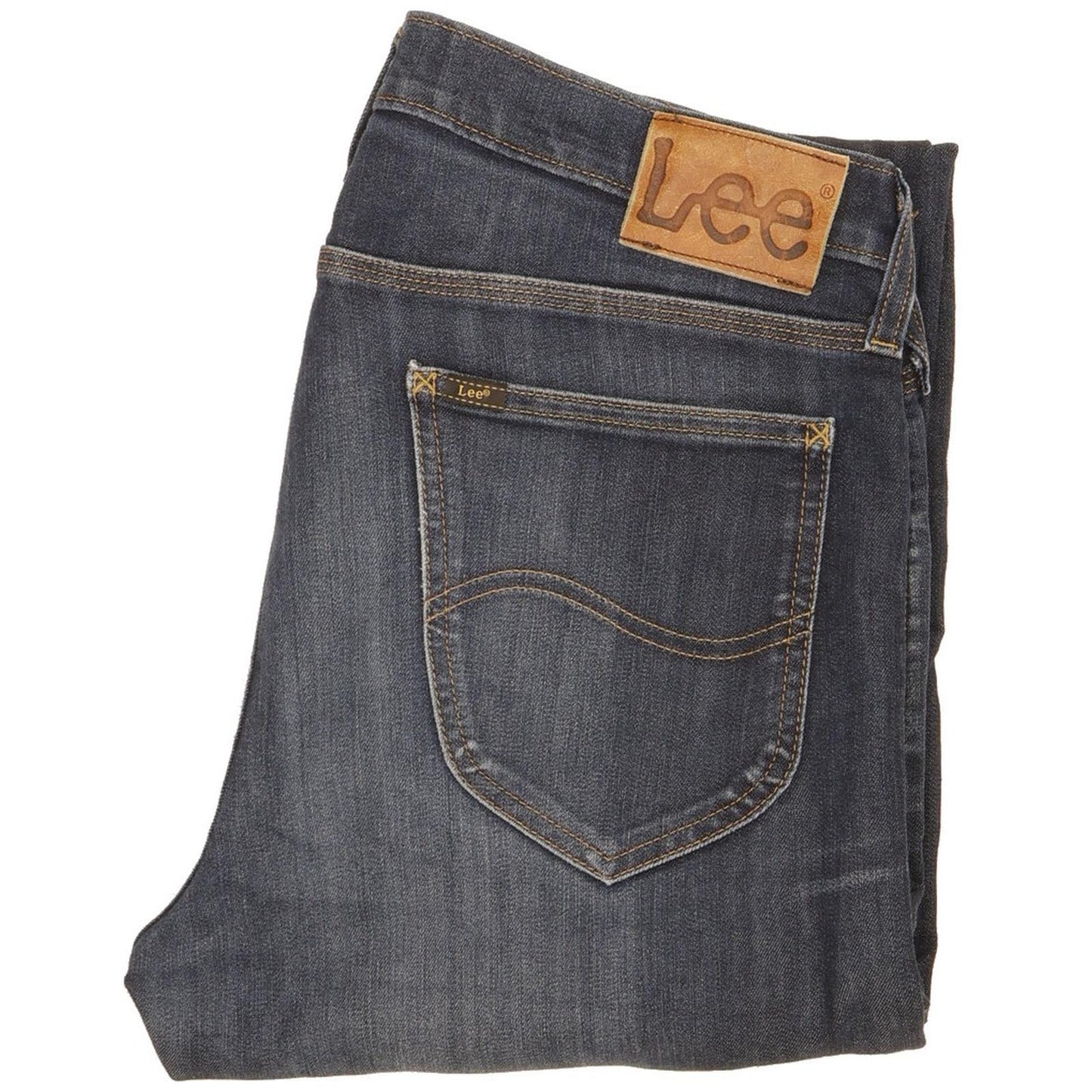 Lee Men Blue Straight Regular Stretch Jeans W32 L32