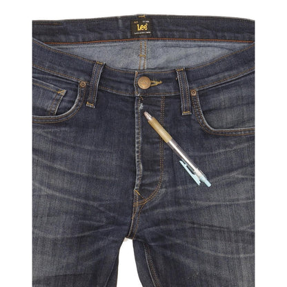 Lee Men Blue Straight Regular Stretch Jeans W32 L32