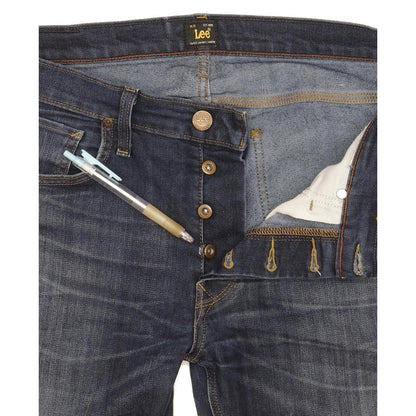 Lee Men Blue Straight Regular Stretch Jeans W32 L32