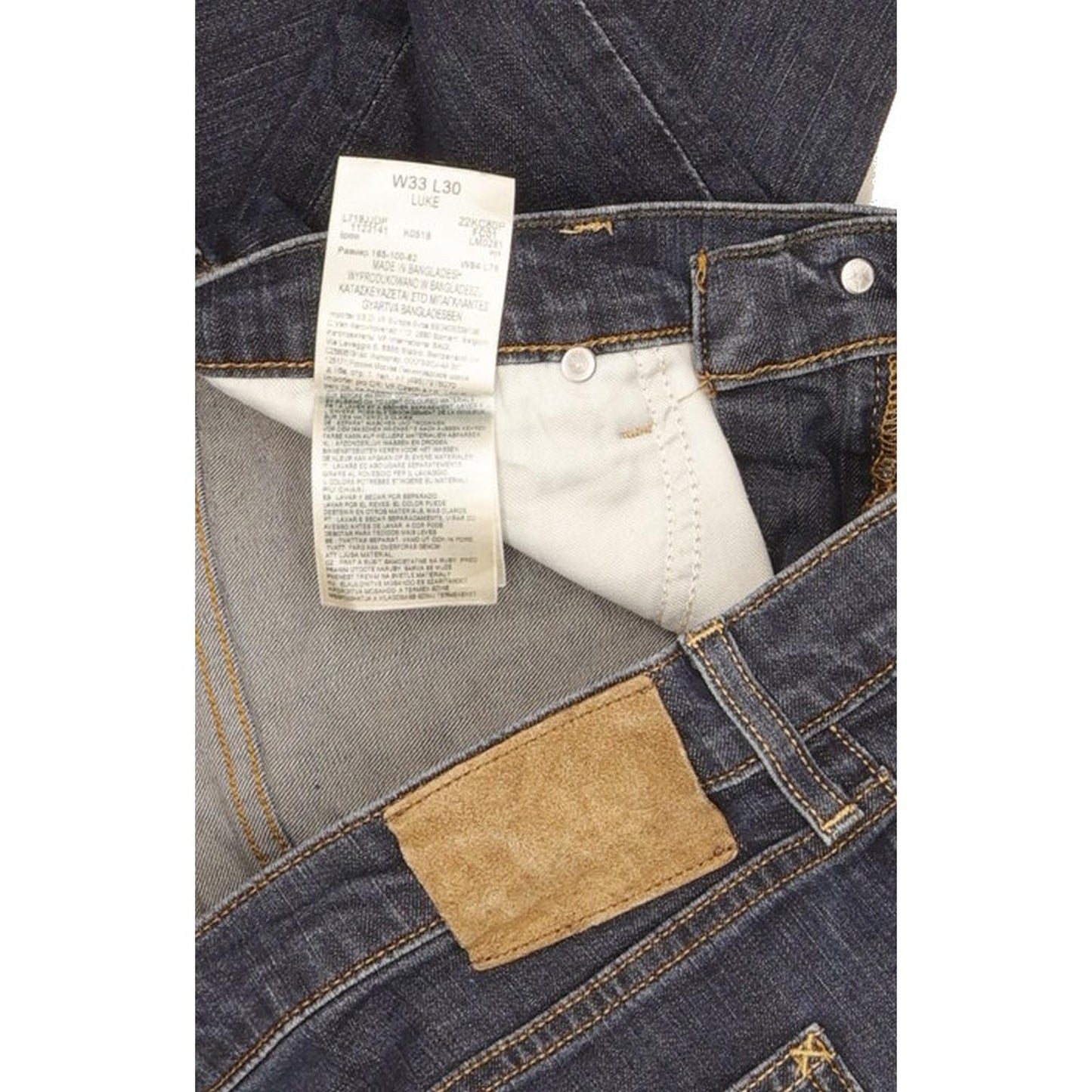 Lee Luke Men Blue Skinny Slim Stretch Jeans W33 L29