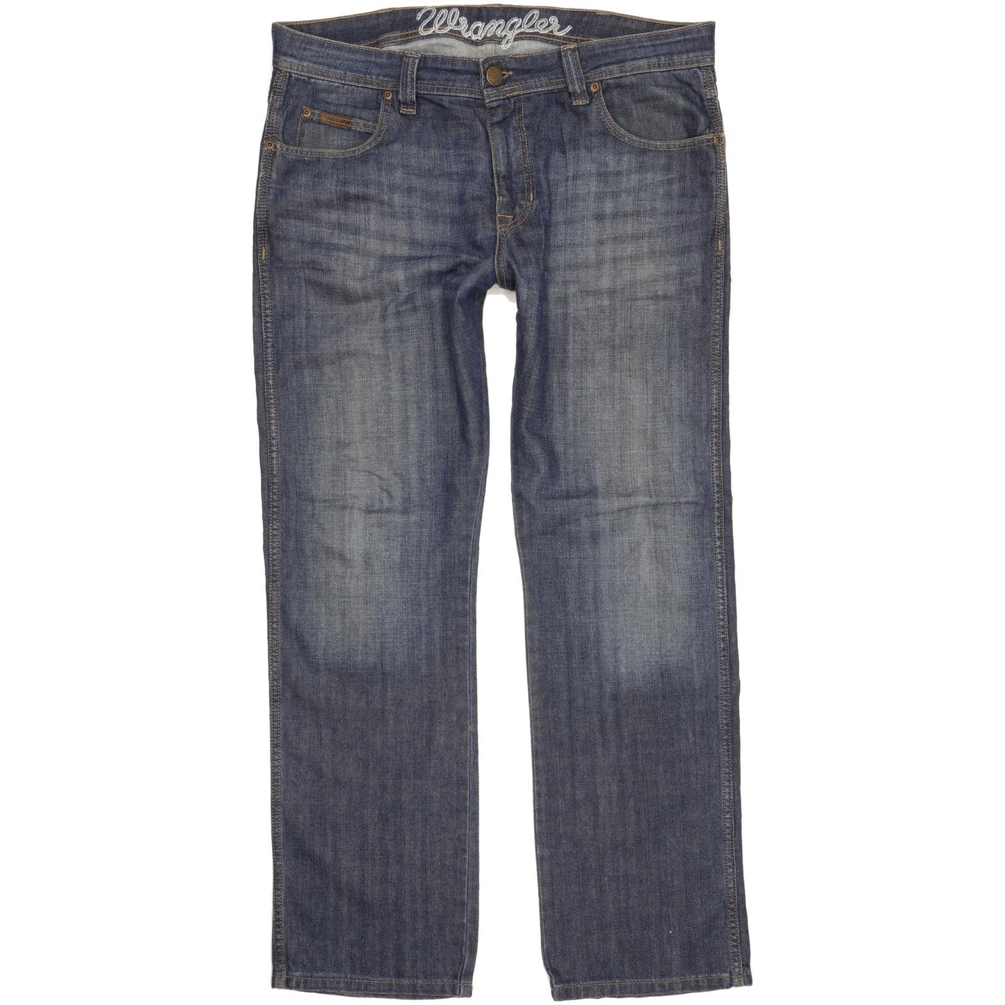 Wrangler Clyde Men Blue Straight Regular Jeans W36 L32