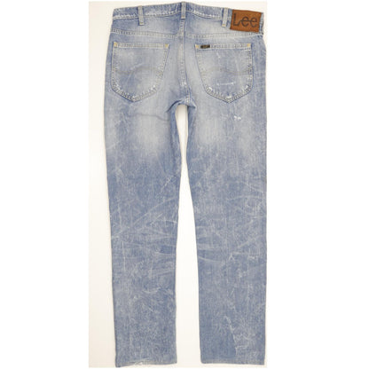 Lee Daren Men Blue Straight Slim Jeans W34 L32