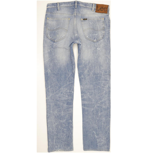 Lee Daren Men Blue Straight Slim Jeans W34 L32