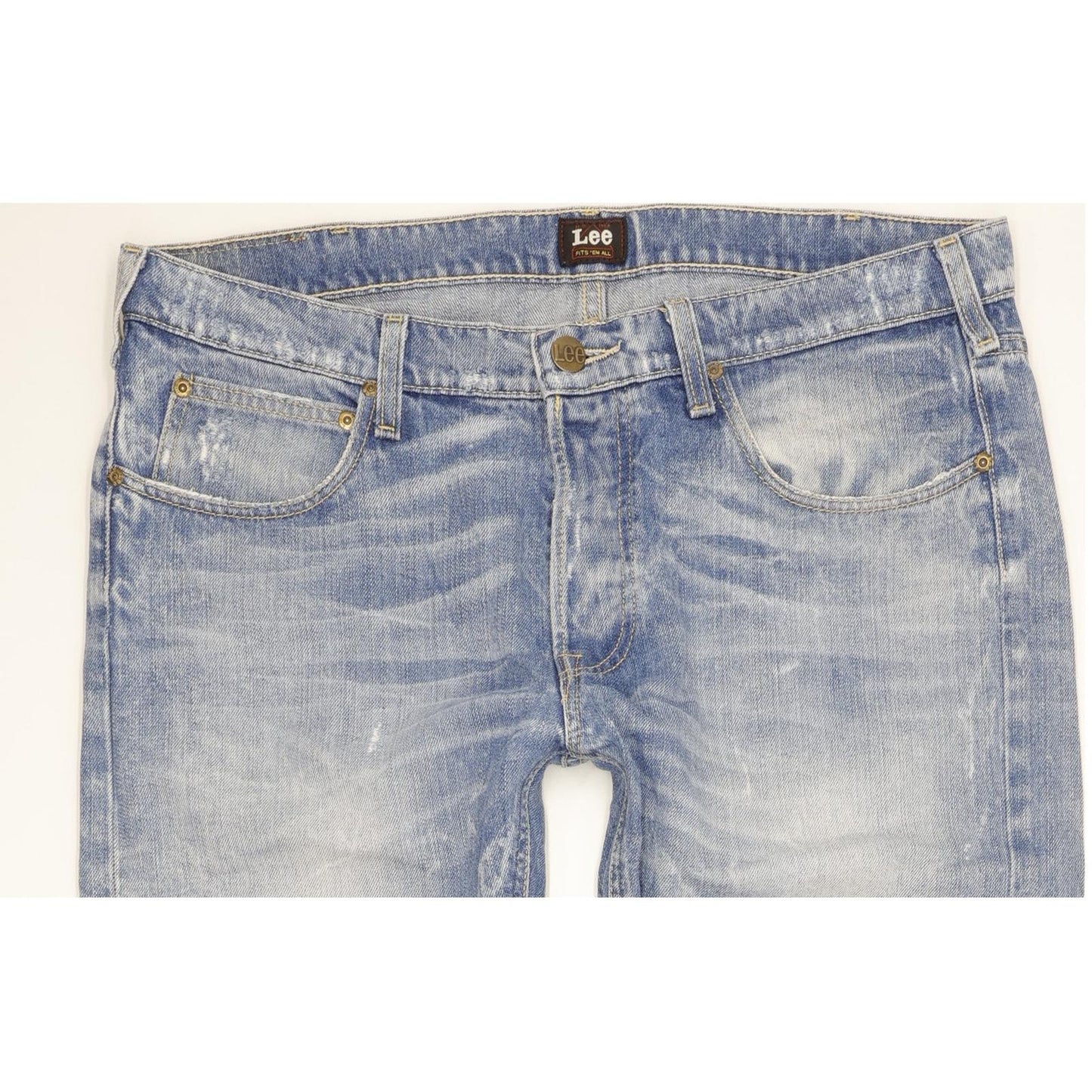 Lee Daren Men Blue Straight Slim Jeans W34 L32