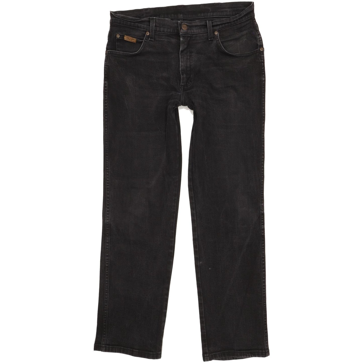 Wrangler Texas Men Black Straight Regular Stretch Jeans W33 L31