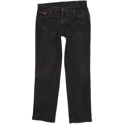 Wrangler Texas Men Black Straight Regular Stretch Jeans W33 L31