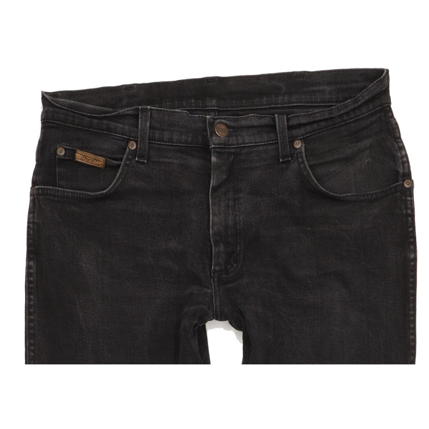 Wrangler Texas Men Black Straight Regular Stretch Jeans W33 L31
