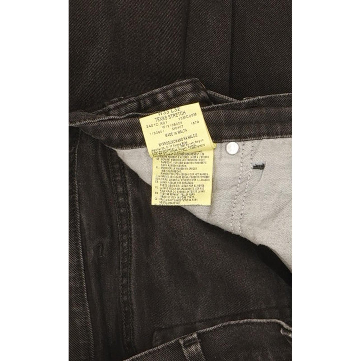 Wrangler Texas Men Black Straight Regular Stretch Jeans W33 L31