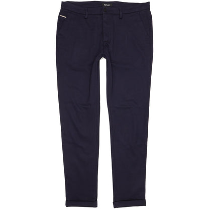 Replay Navy Skinny Slim Stretch Trousers High Waisted W34 L32