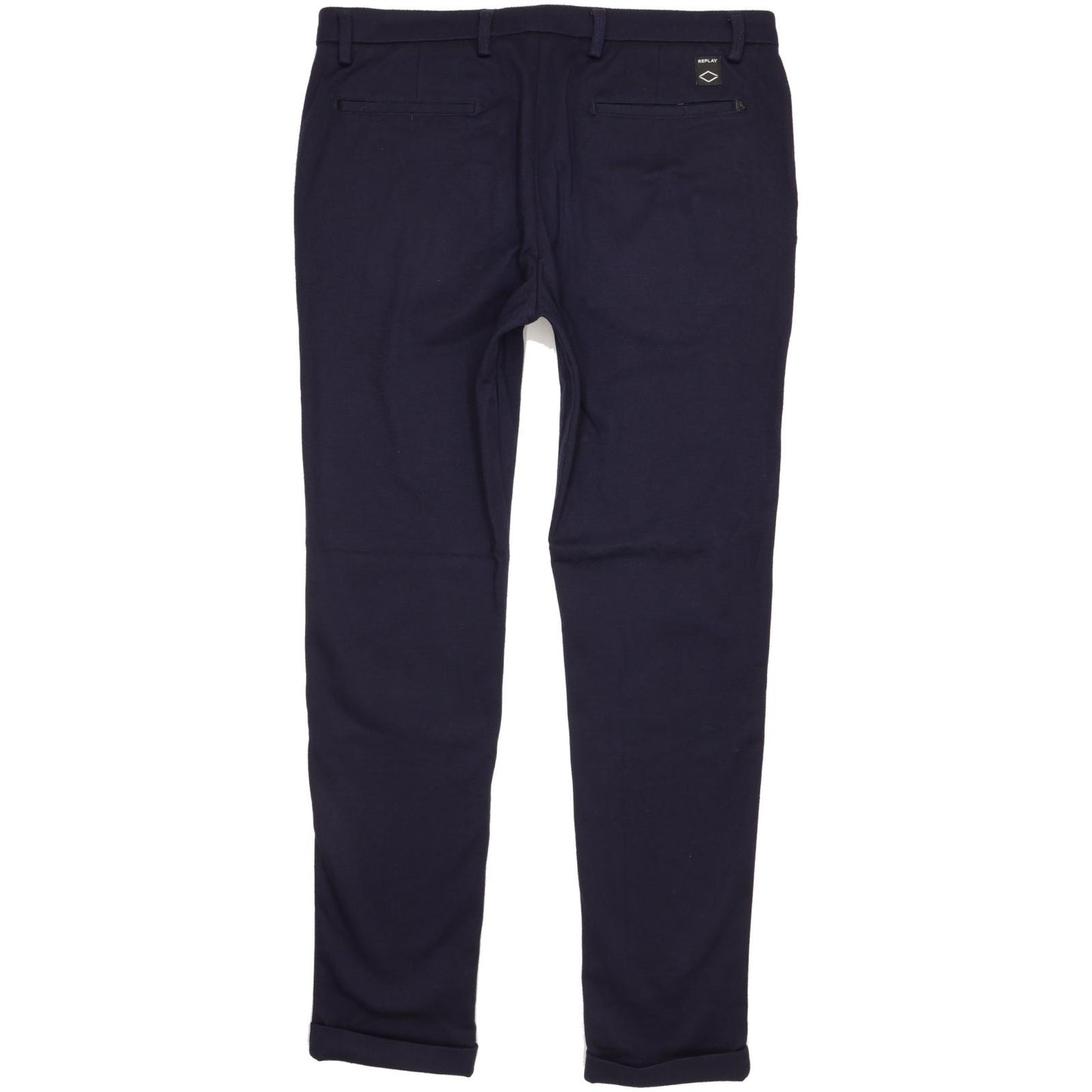 Replay Navy Skinny Slim Stretch Trousers High Waisted W34 L32