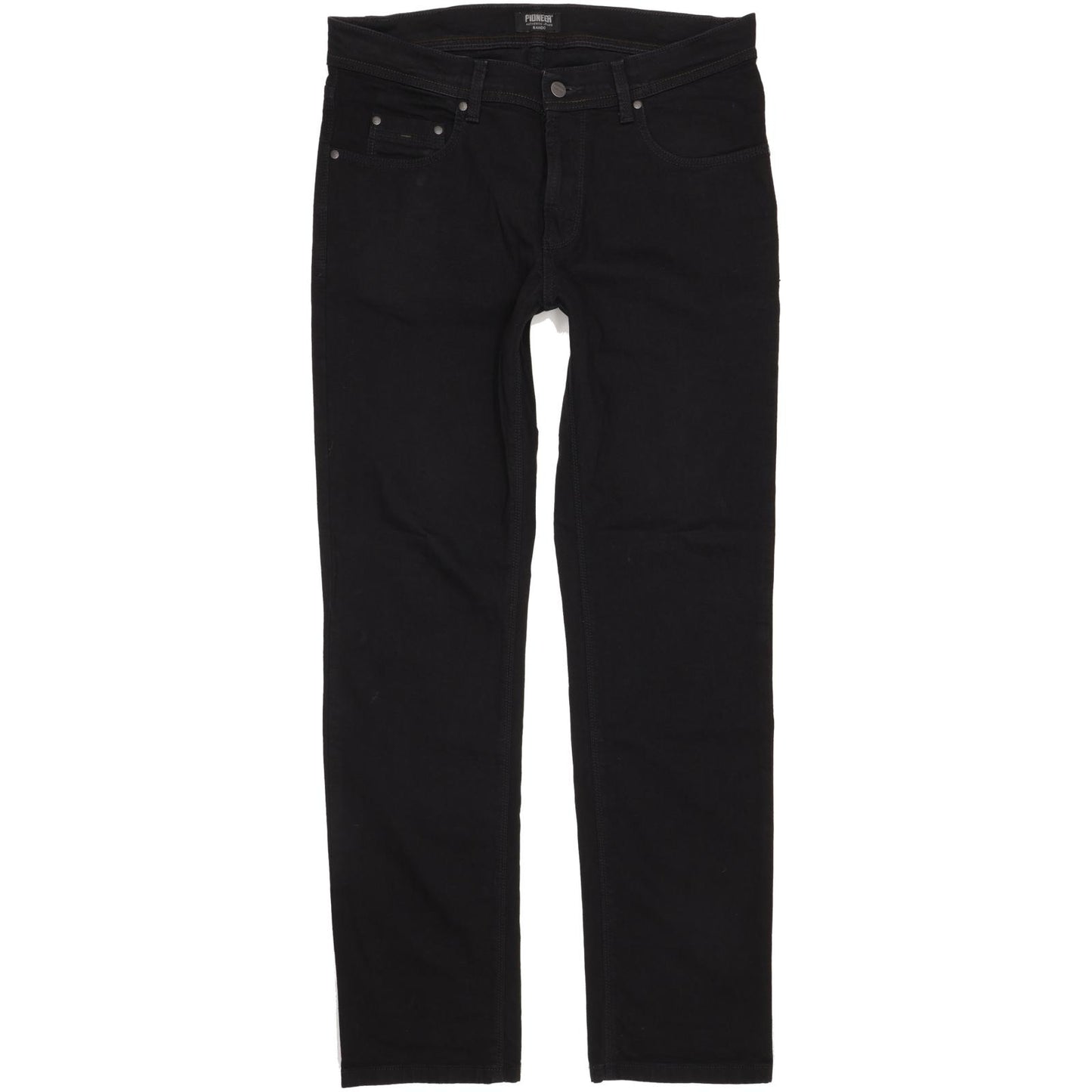 Pioneer Rando Men Black Straight Regular Stretch Jeans W34 L32