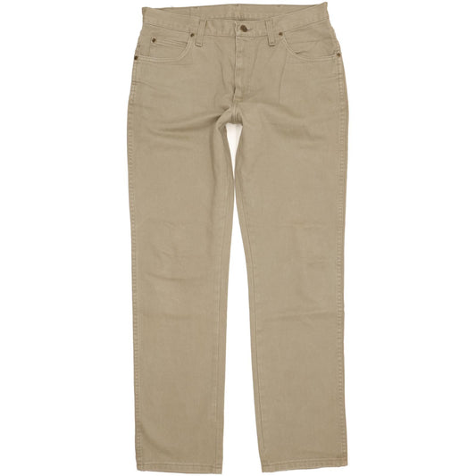 Wrangler Men Khaki Straight Regular Jeans W34 L34