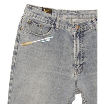 Lee Men Blue Straight Regular Jeans W32 L31